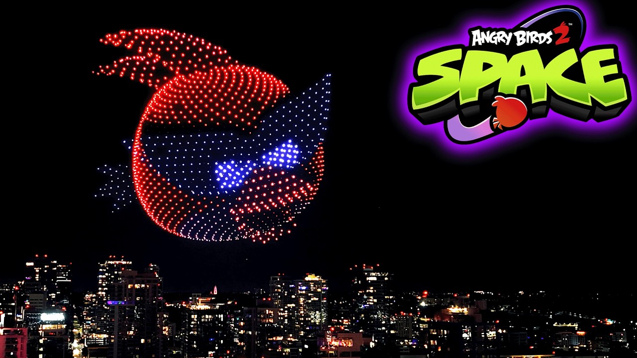 Angry Birds 2 Drone Show Highlights | Slingshotting into Space!