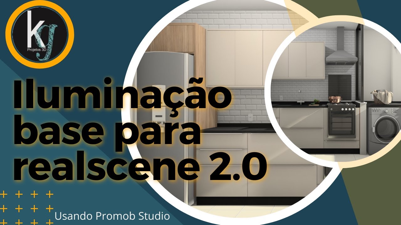 Configuração Iluminação base para RealScene 2.0 [KG projetos - Promob Studio] - Kleber Giuliano
