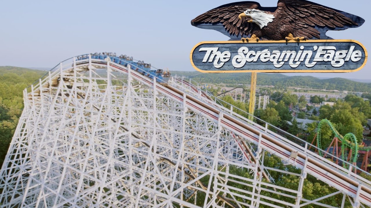 Screamin' Eagle at Six Flags St Louis Review Historic PTC Wooden Coaster