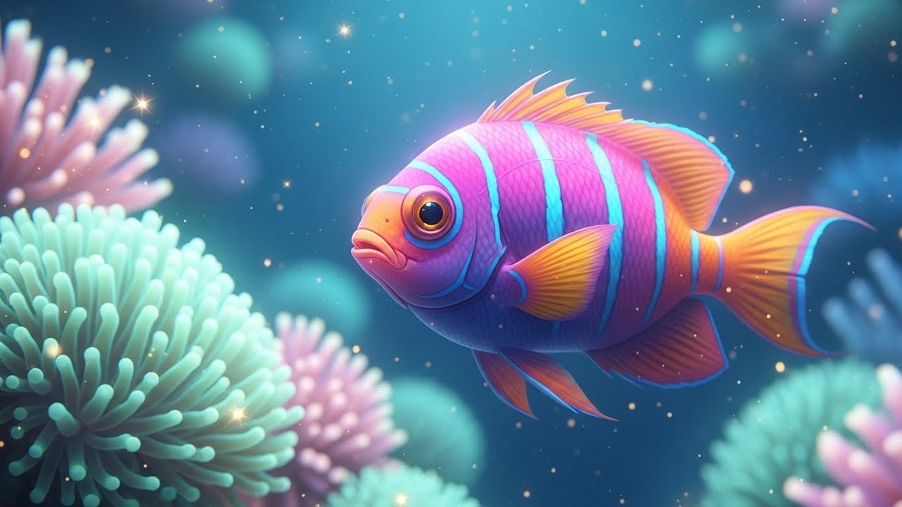 Underwater Relaxation 🐠 Exotic Coral Reef Fish | Gentle Piano & Ocean Ambient Healing