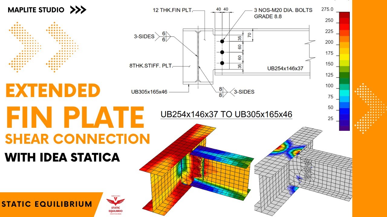 Idea Statica - Extended Fin Plate Shear Connection