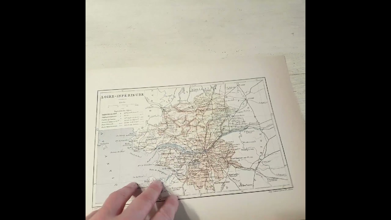Carte ancienne du d&eacute;partement de la Loire inf&eacute;rieure / Atlantique