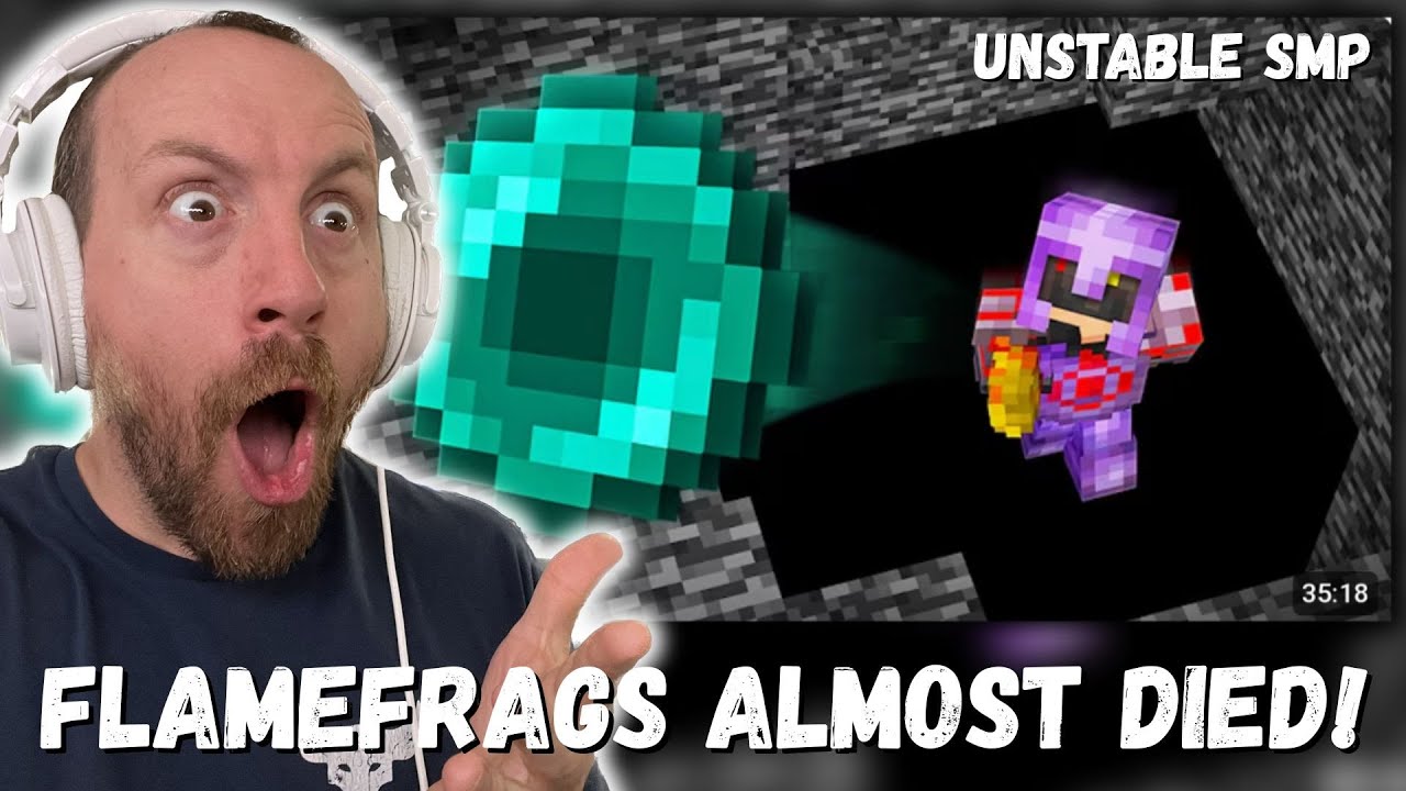 FLAMEFRAGS ЧУТЬ НЕ УМЕР! FlameFrags, я чуть не УМЕР на хардкорной версии Minecraft SMP (НЕСТАБИЛЬ...