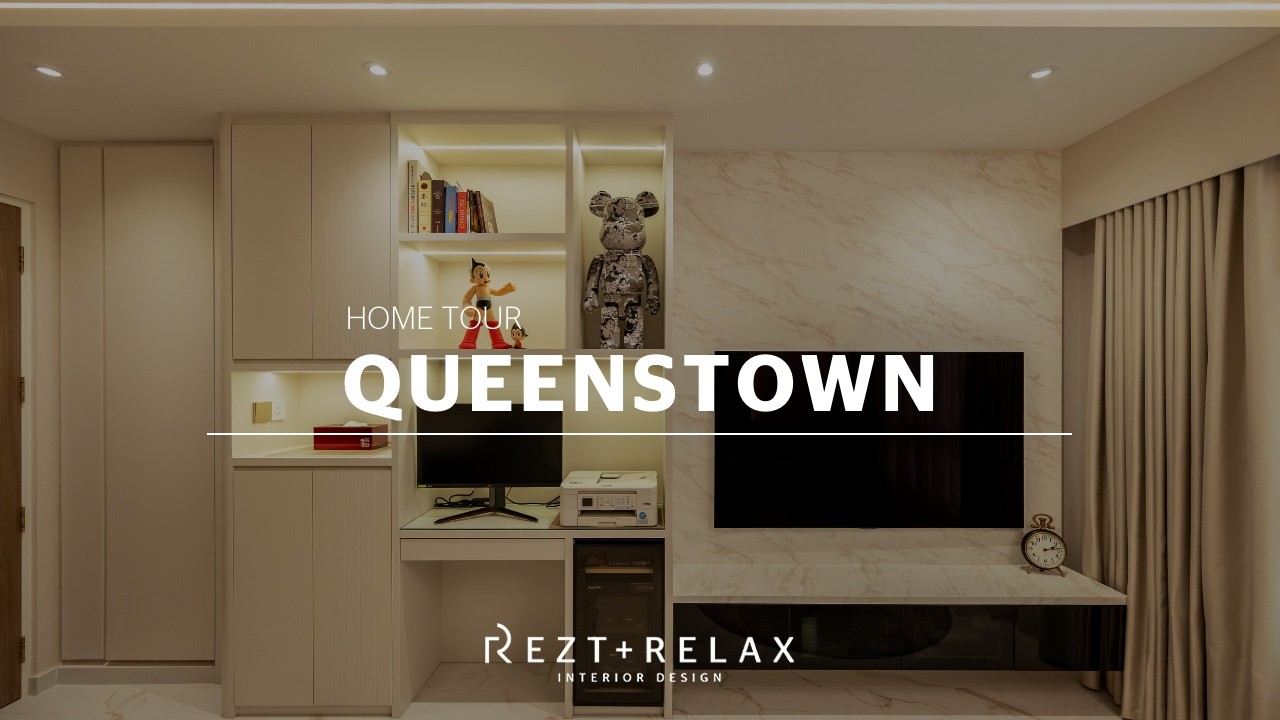 Resale HDB 3-Room Renovation | Hidden Door Design & Walk-In Wardrobe | Singapore Interior Design