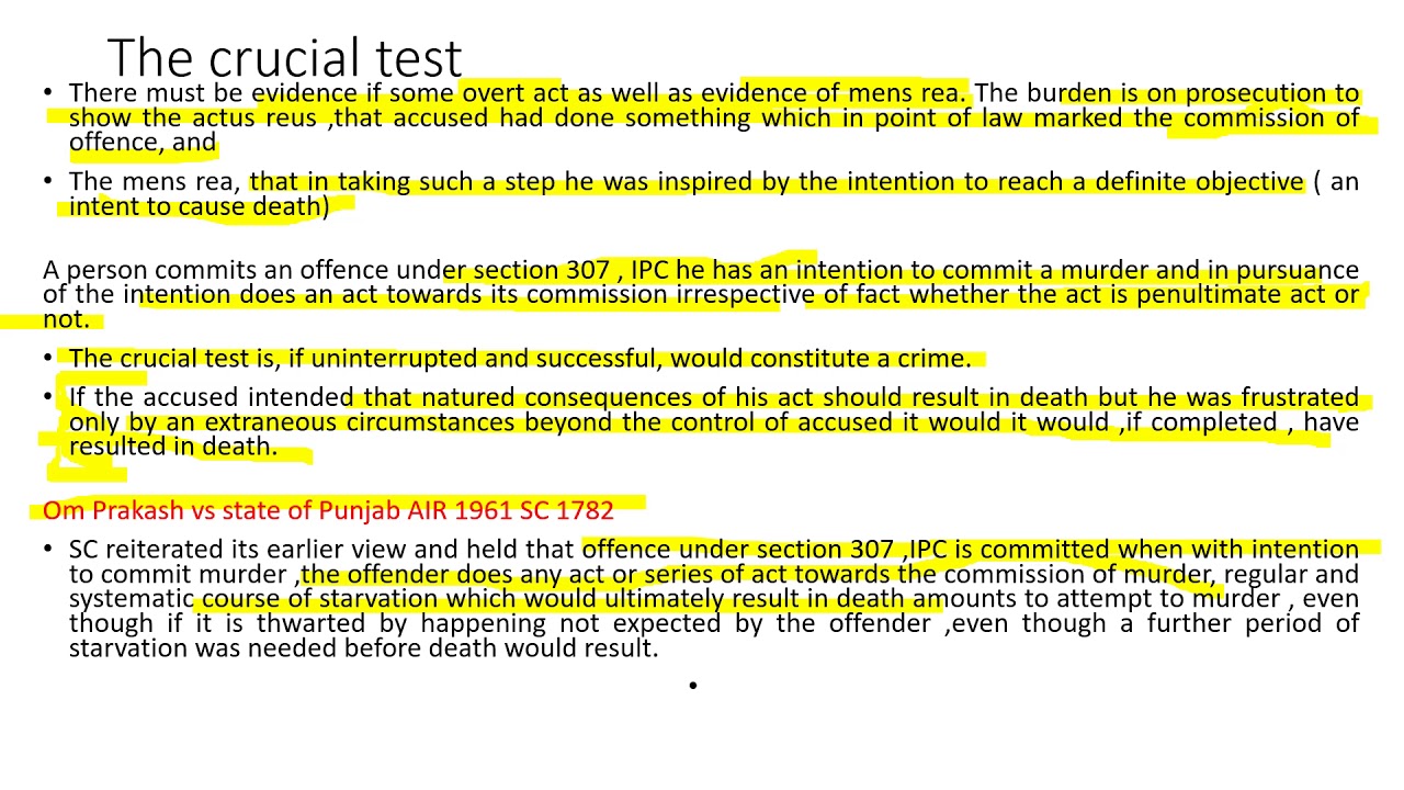 attempt to muder section 307 under indian penal code