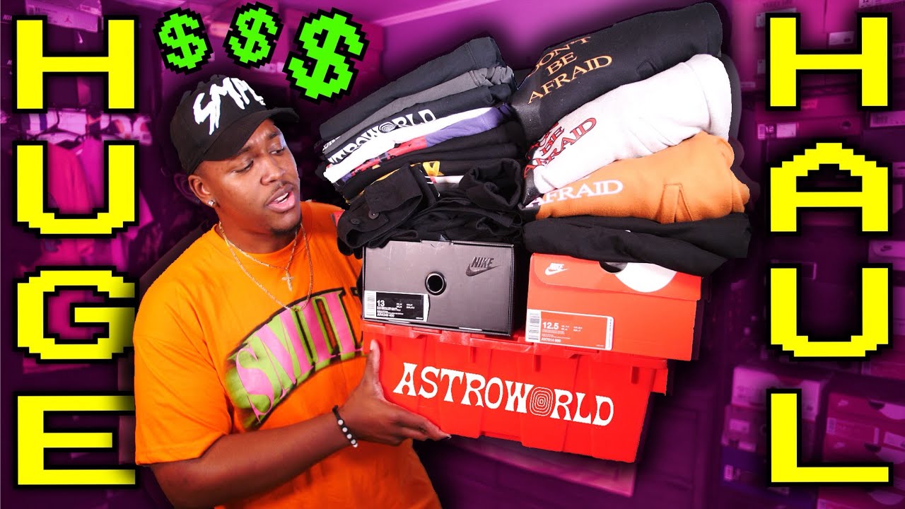 INSANE CLOTHING AND SNEAKER HAUL! 20+ NEW PICKUPS! NIKE, EARLY JORDANS, ASTROWORLD MERCH & MORE FIRE