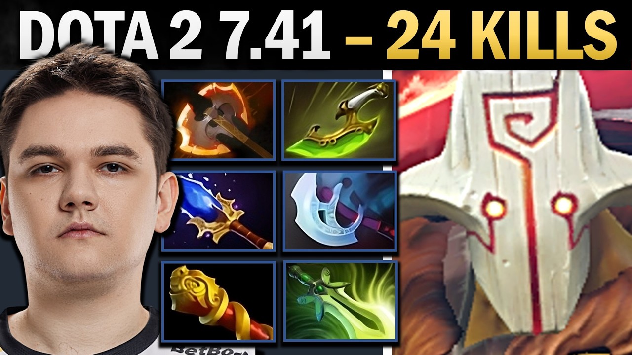 Juggernaut Dota 2 7.41 with 24 Kills and Manta - Dota 2 Gameplay