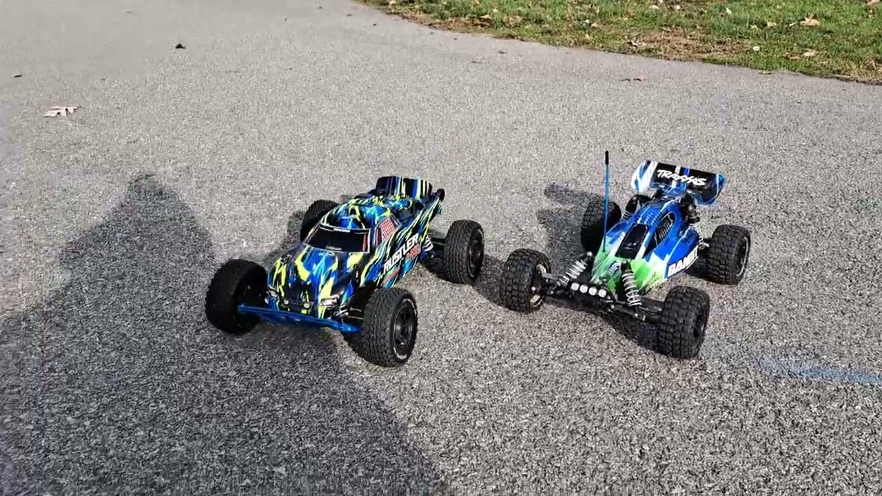 Traxxas Rustler VXL and Traxxas Bandit VXL run and comparison!!!