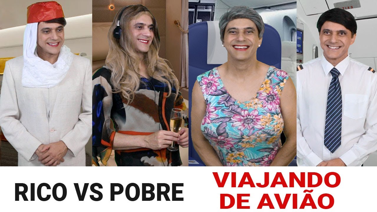 Rico vs Pobre - VIAJANDO de AVIÃO