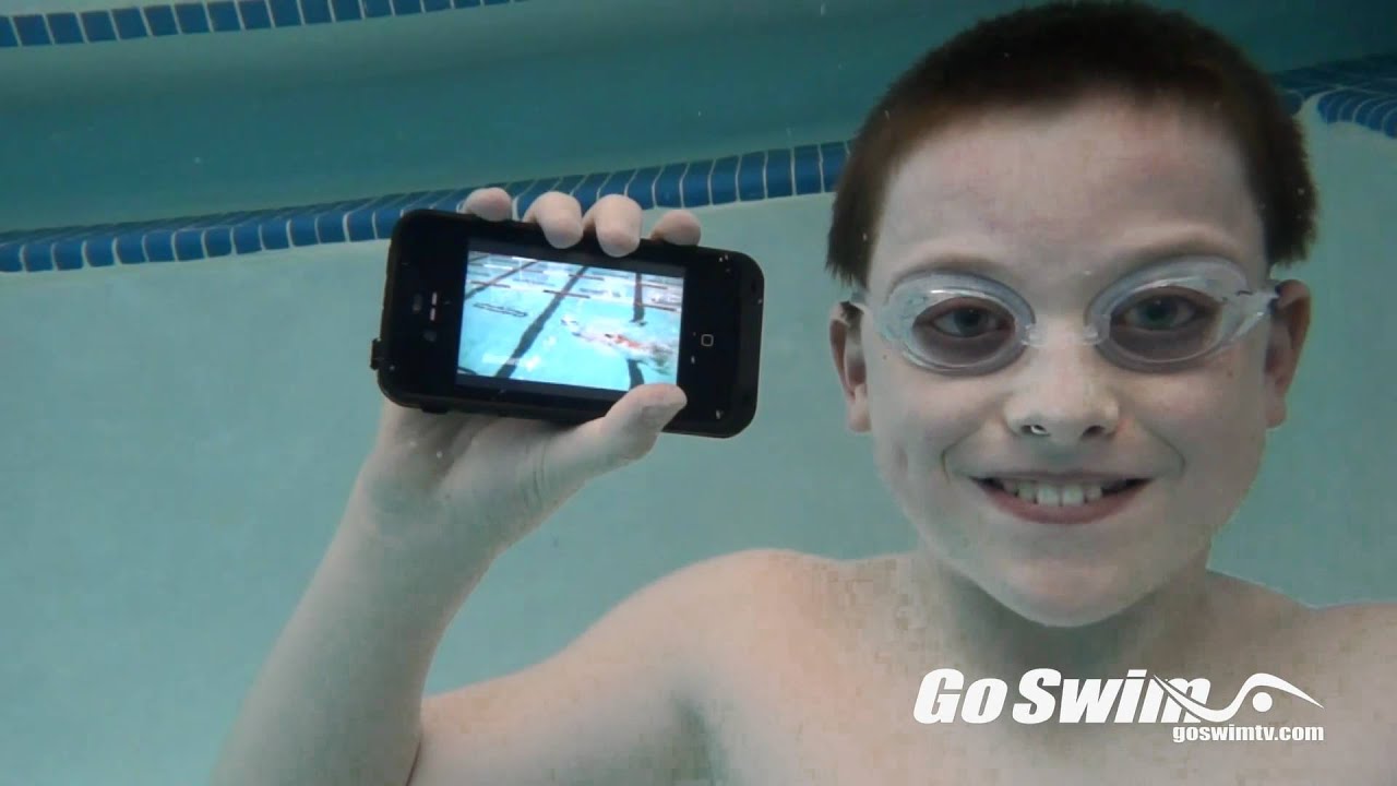 GoSwimTV.com on an iPhone
