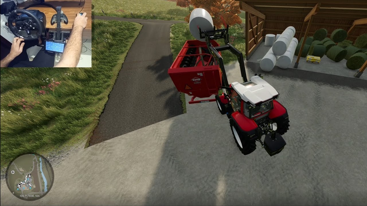 How to make Total Mixed Ration TMR | Farming Simulator 22 | Steering Wheel + shifter + Head Tracking