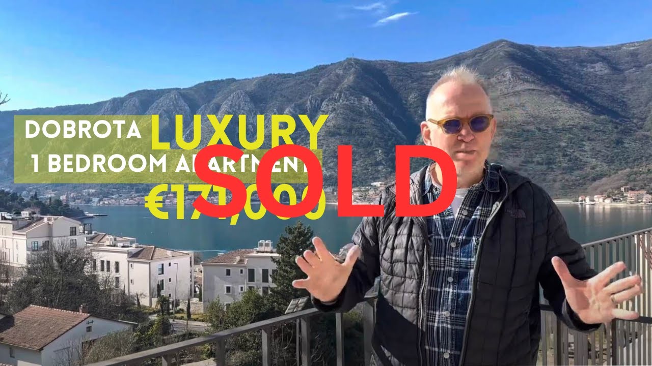 SOLD Dobrota 1 bedroom apartment with large terrace, pool and gym