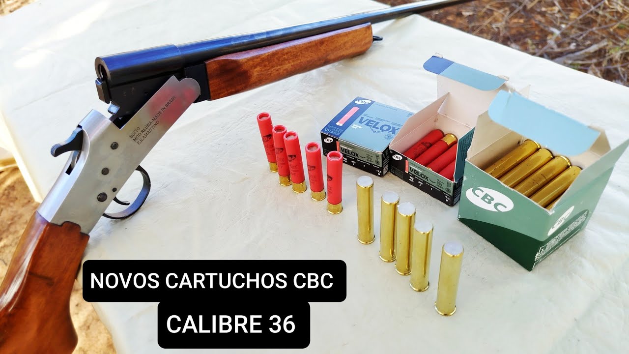 Teste Dos Novos cartuchos CBC Calibre 36 Com Carga de Fábrica chumbo T