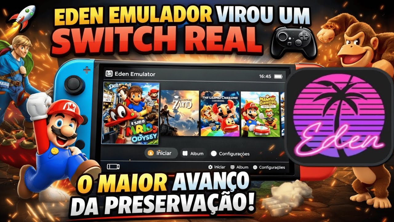 🚀 EDEN EMULADOR VIROU UM SWITCH REAL 🎮 O MAIOR AVANÇO DA PRESERVAÇÃO!