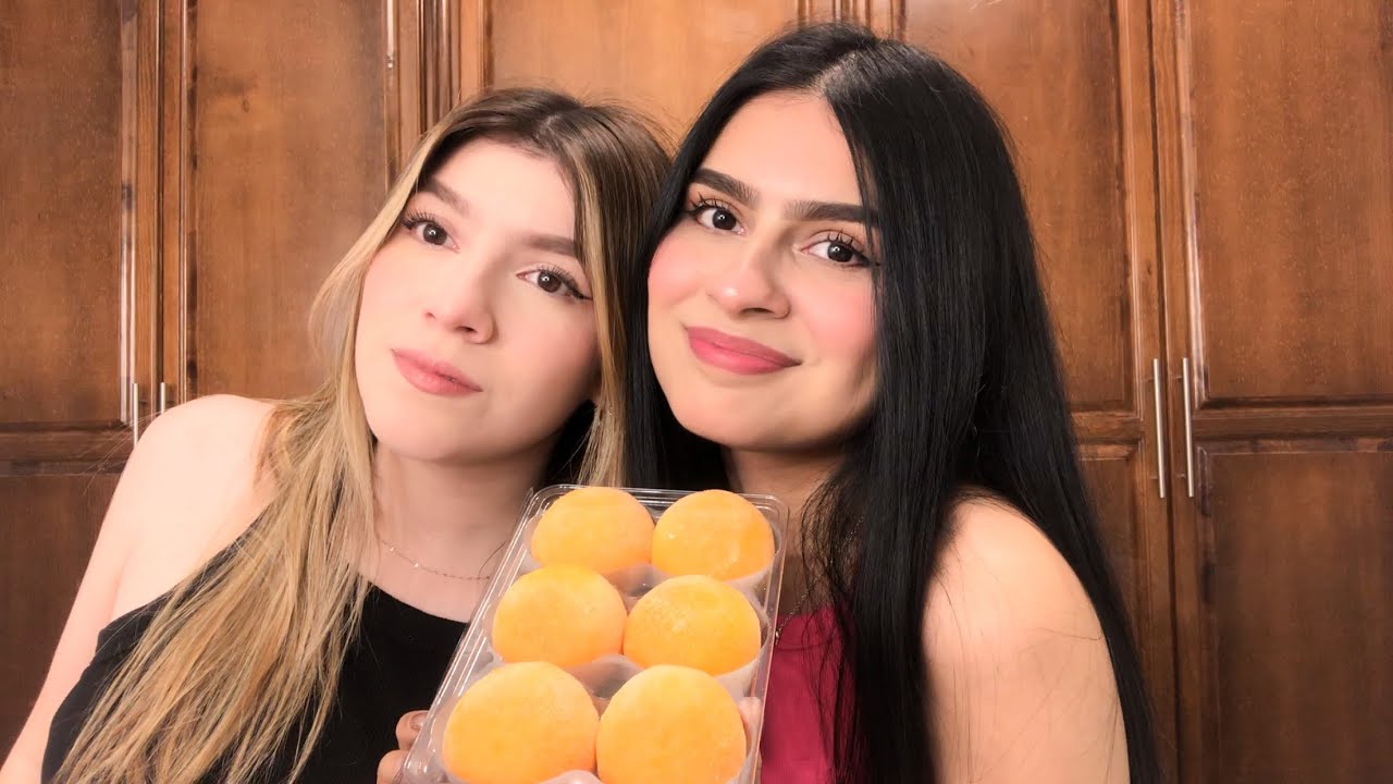 ASMR comiendo mochi (con mi hermana) 🥭⋆｡°✩
