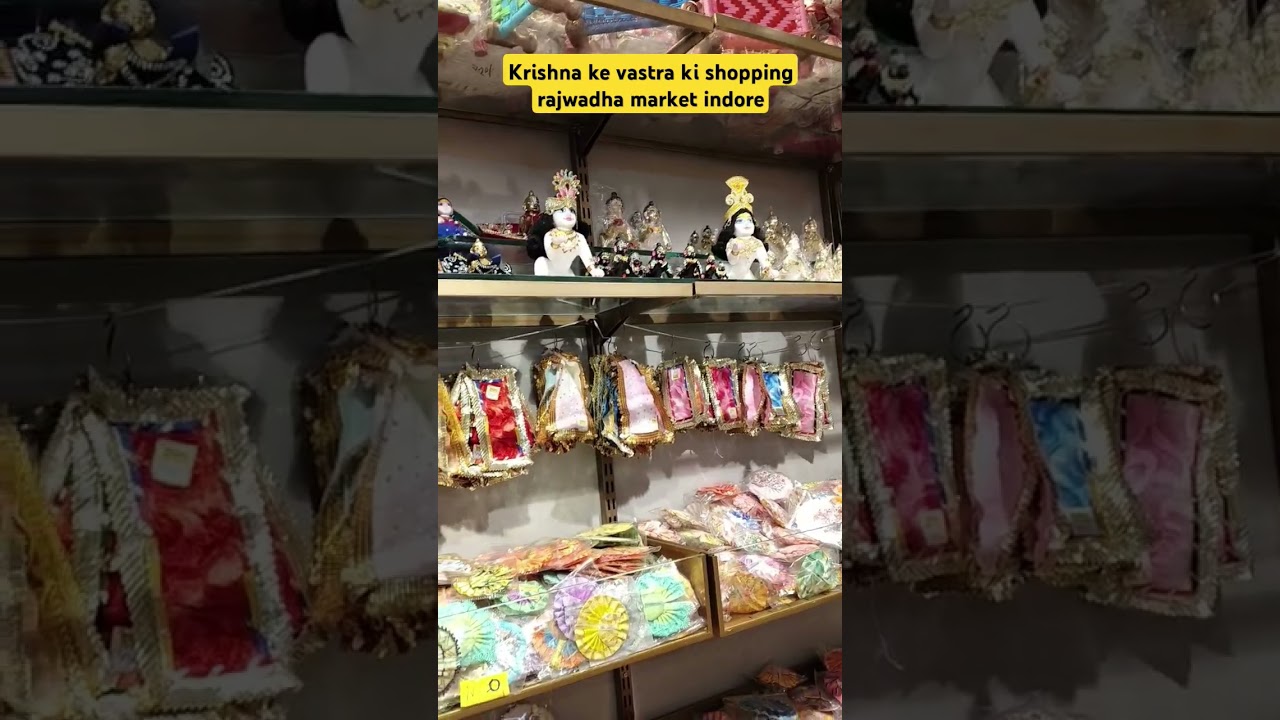 Kanha ji vastra kharide Indore ke rajwadha market se #harekrishna #shopping #indore #viralvideo