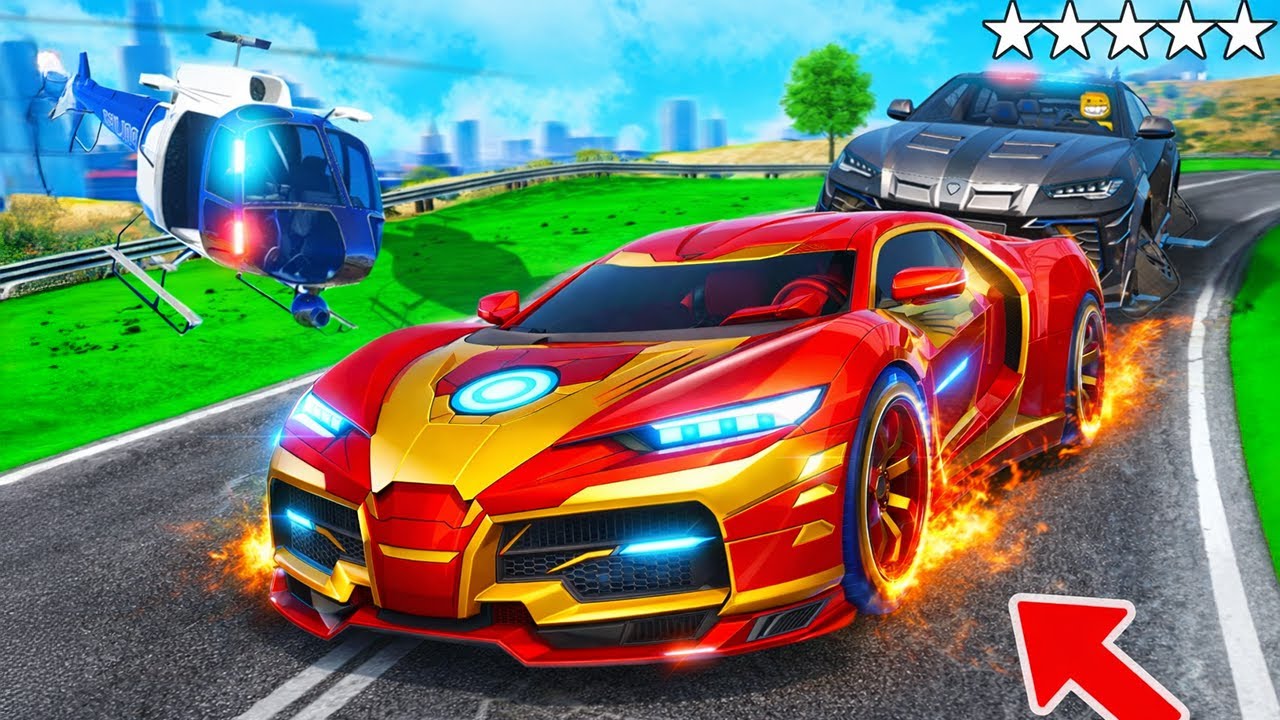 POLIZEI verfolgt OP IRON MAN AUTO in GTA 5! (Polizei vs. Dieb)