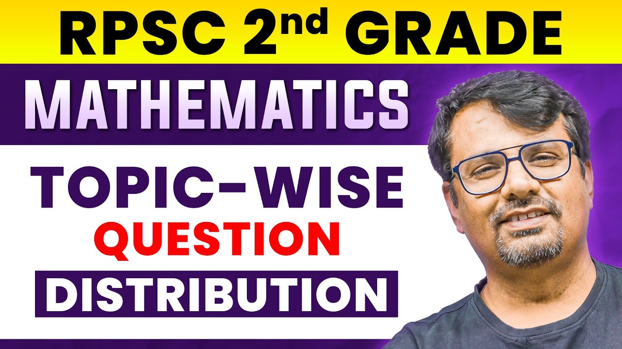 RPSC 2nd Grade Mathematics Topic-wise Question Distribution | RPSC By GP Sir
