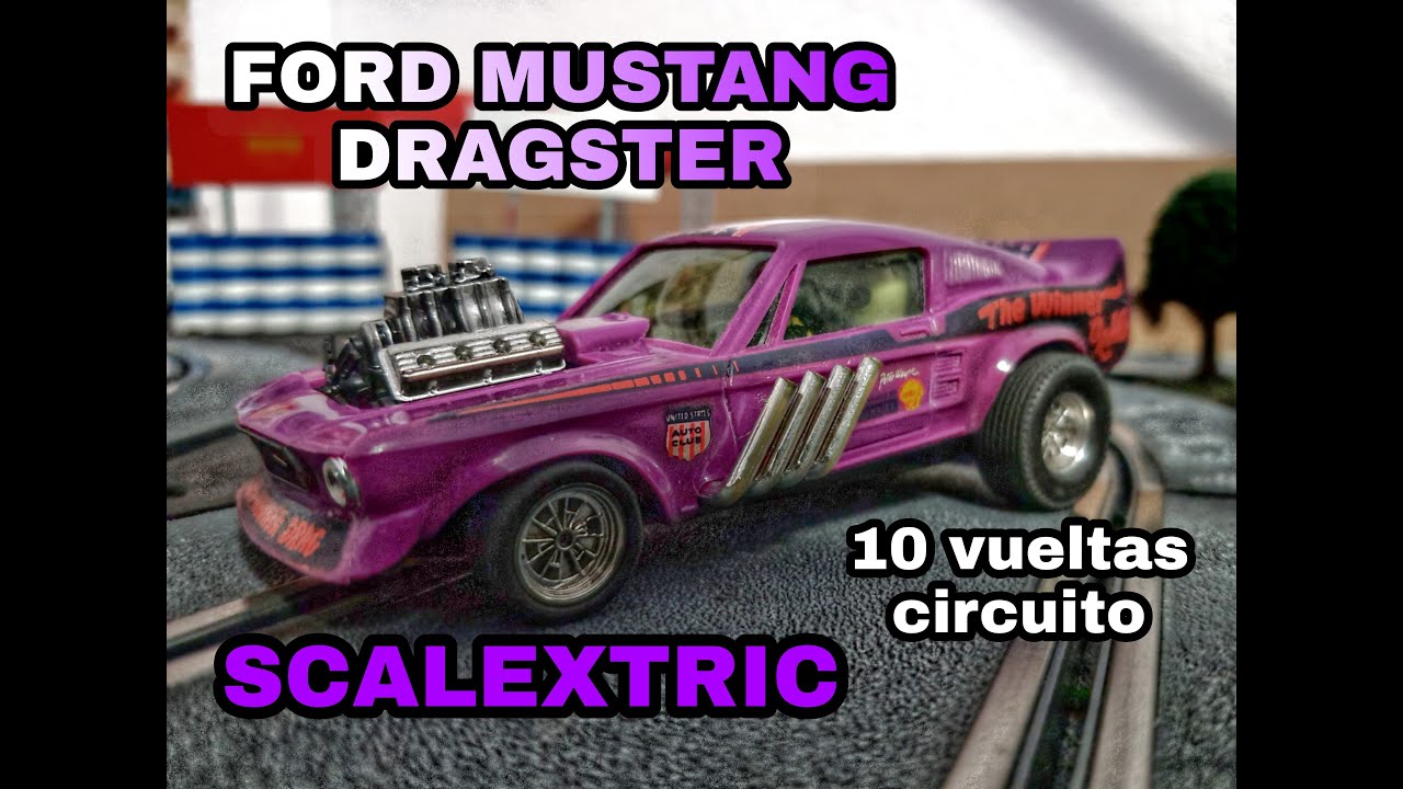 SCALEXTRIC, FORD MUSTANG DRAGSTER....Despues de tantos años otra vez rodando.