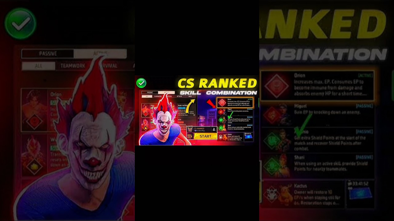 CS ranked Best Combination 2025 |Best CharacterCombination in Free Fire |Best Combination 2025