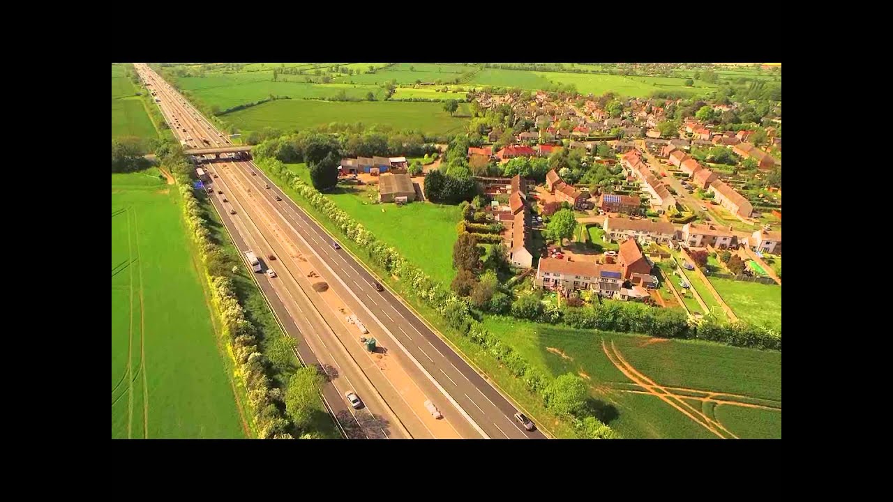 Fly over Kislingbury Northampton