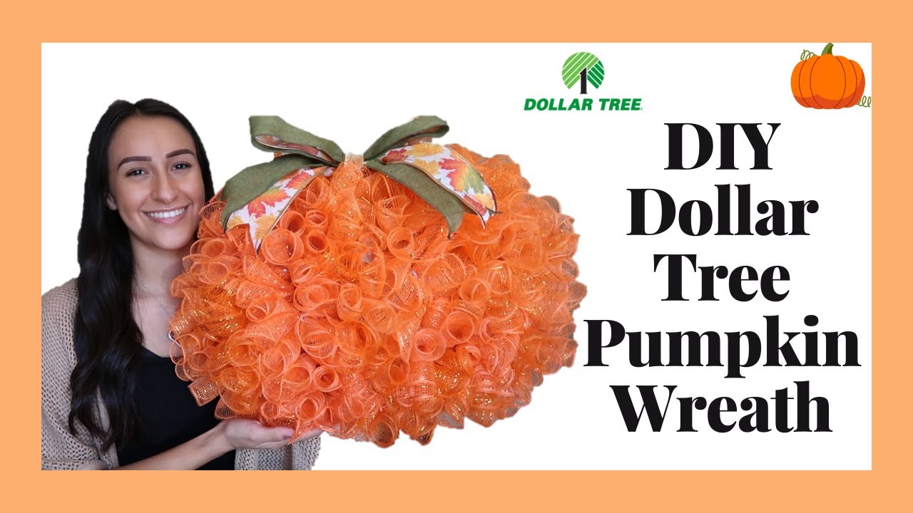 FALL DOLLAR TREE PUMPKIN WREATH TUTORIAL! Easy and Affordable!