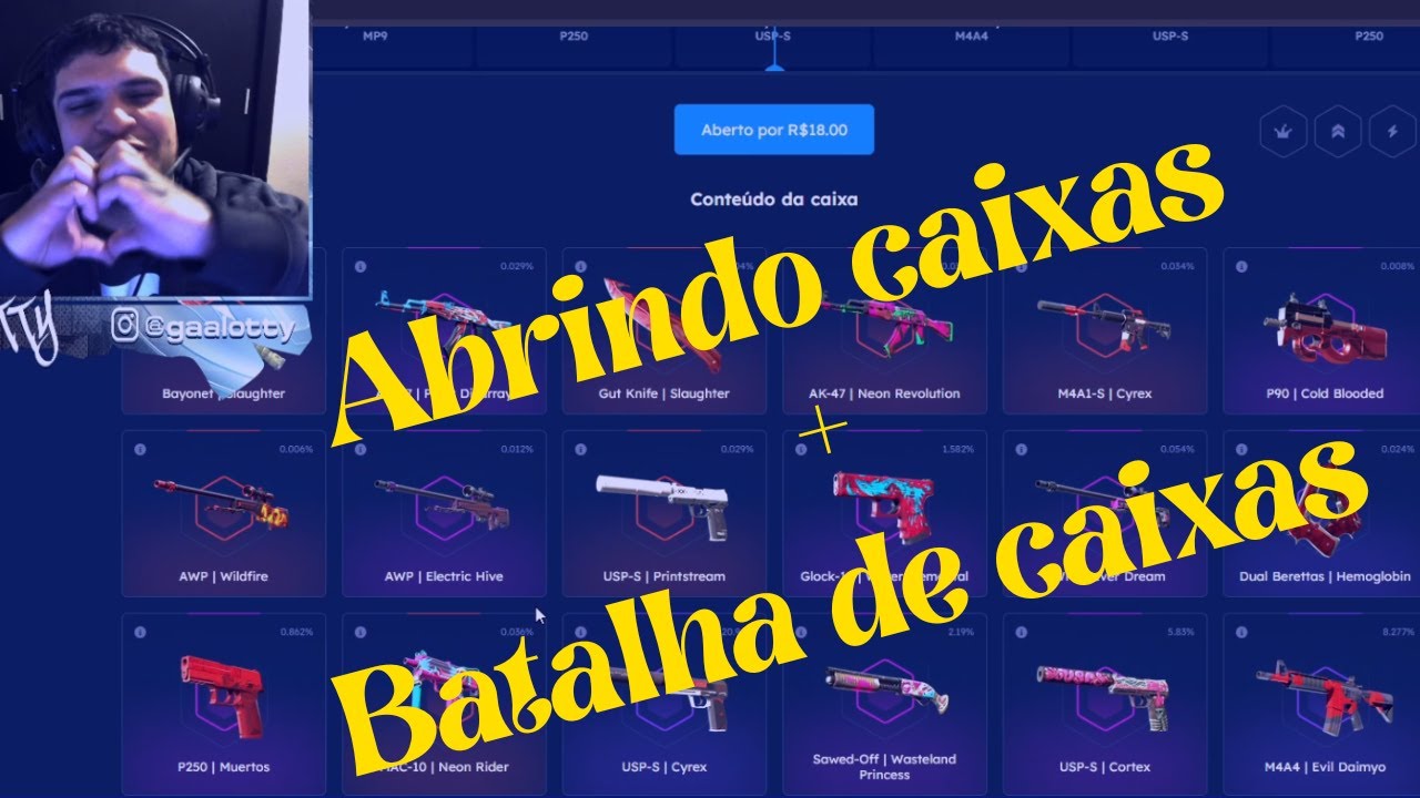 ABRINDO CAIXAS + BATALHA DE CAIXAS CSGO-SKINS , #csgoskins #funny #fyp #skins