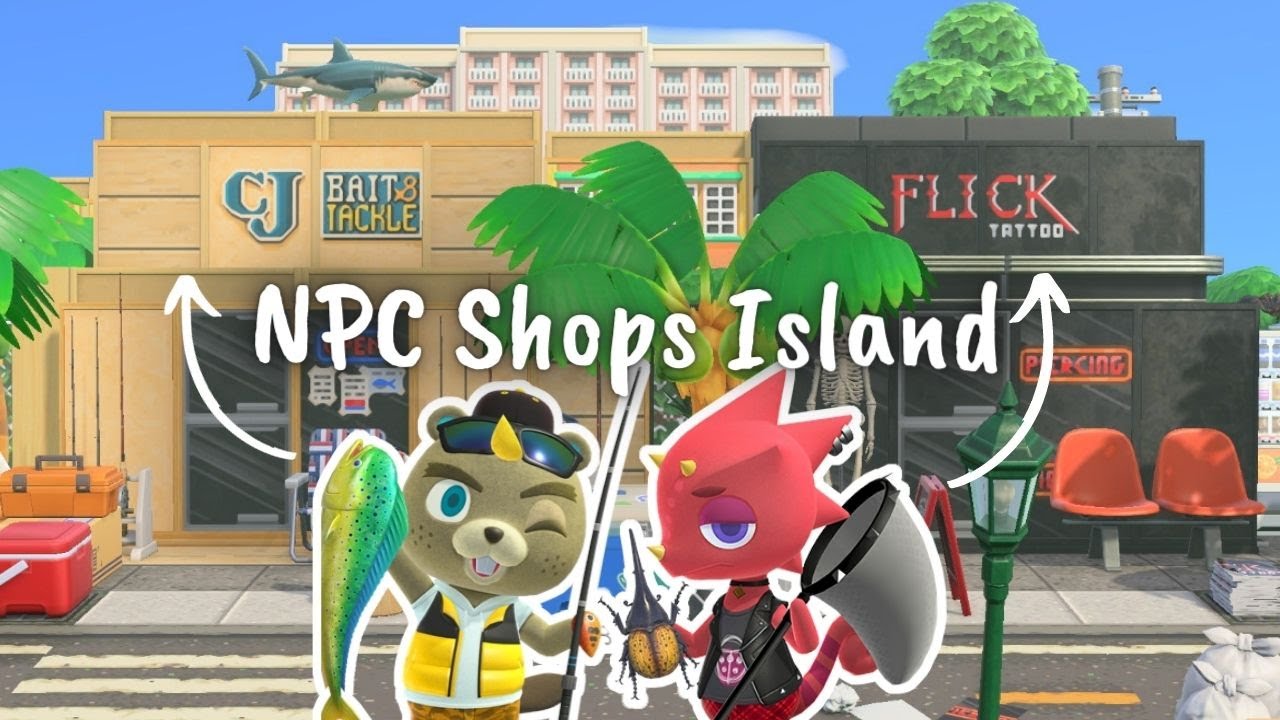 CREATIVE Retro City with NPC SHOPS (INCLUDING BREWSTER'S CAFE) Tour - Animal Crossing New Horizons