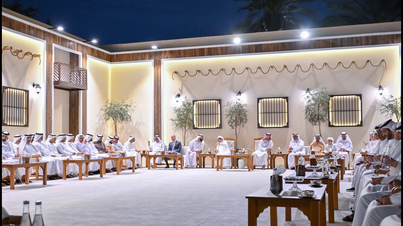 حاكم عجمان وولي عهده يتقبلان تهاني وزير الثفافة ووفود الدوائر الحكومية والمهنئين برمضان