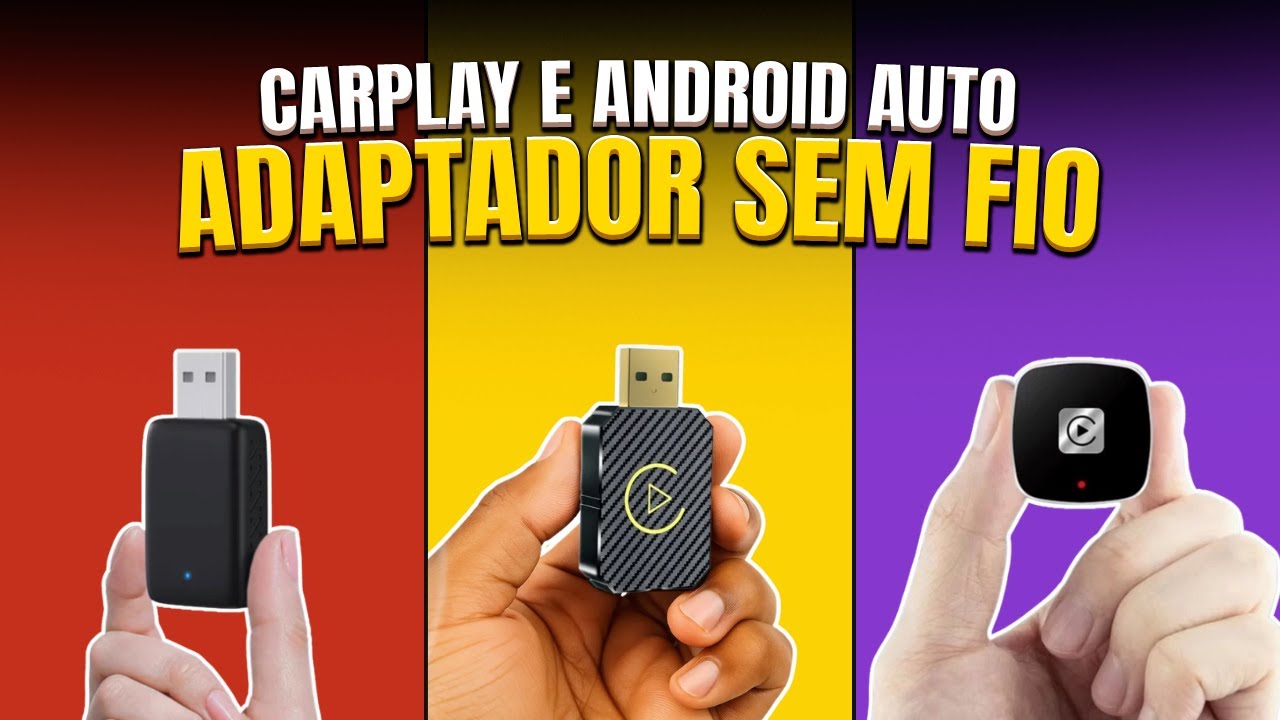 Top 5 Adaptadores CarPlay e Android Auto Sem Fio MAIS VENDIDOS em 2025!