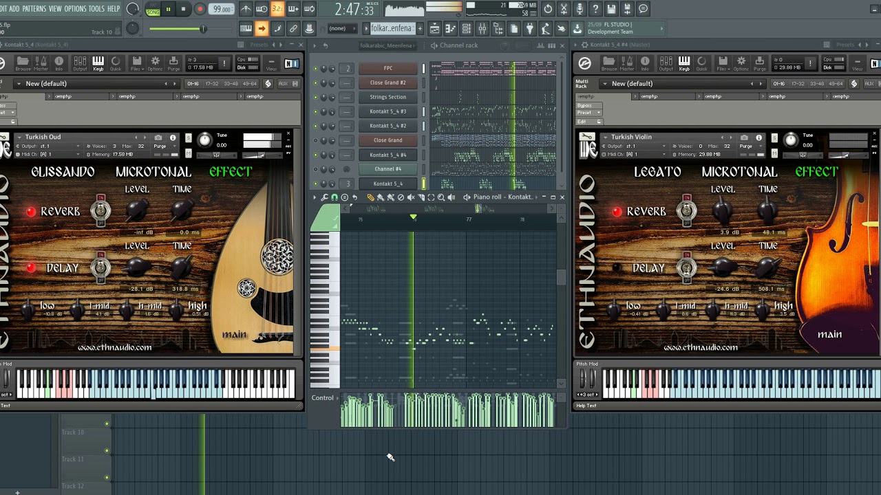 FL Studio: Traditional Arabic Music (Oud, Turkish Strings & Violin, Darbuka)