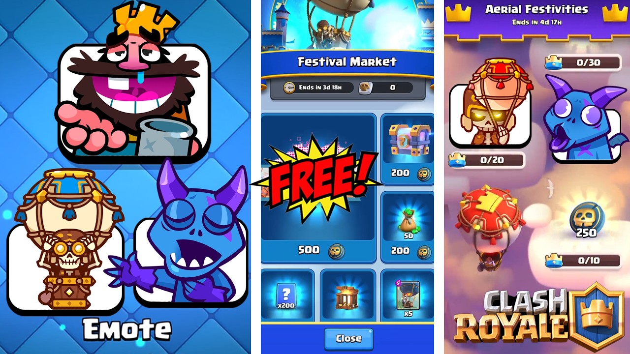 New Season FREE REWARDS for Everyone! Free Emotes and Season Shop Freebies in Clash Royale