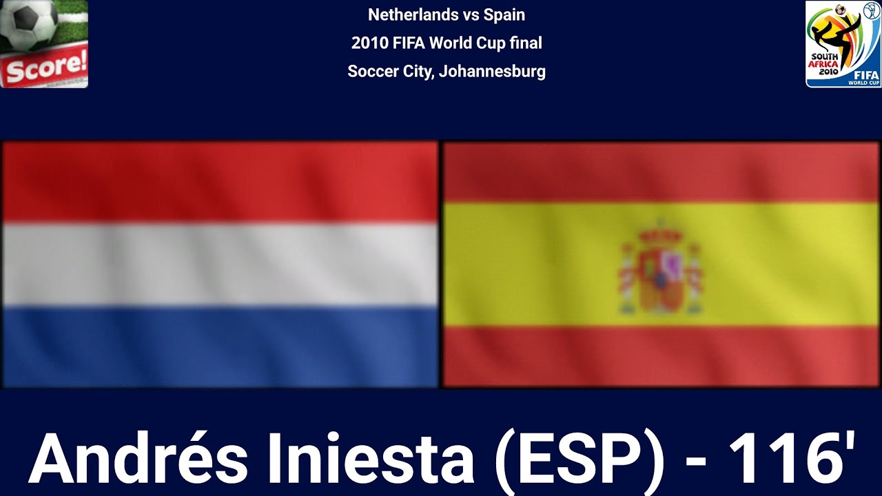 Andrés Iniesta vs Netherlands - 2010 World Cup | Recreated in Score! World Goals