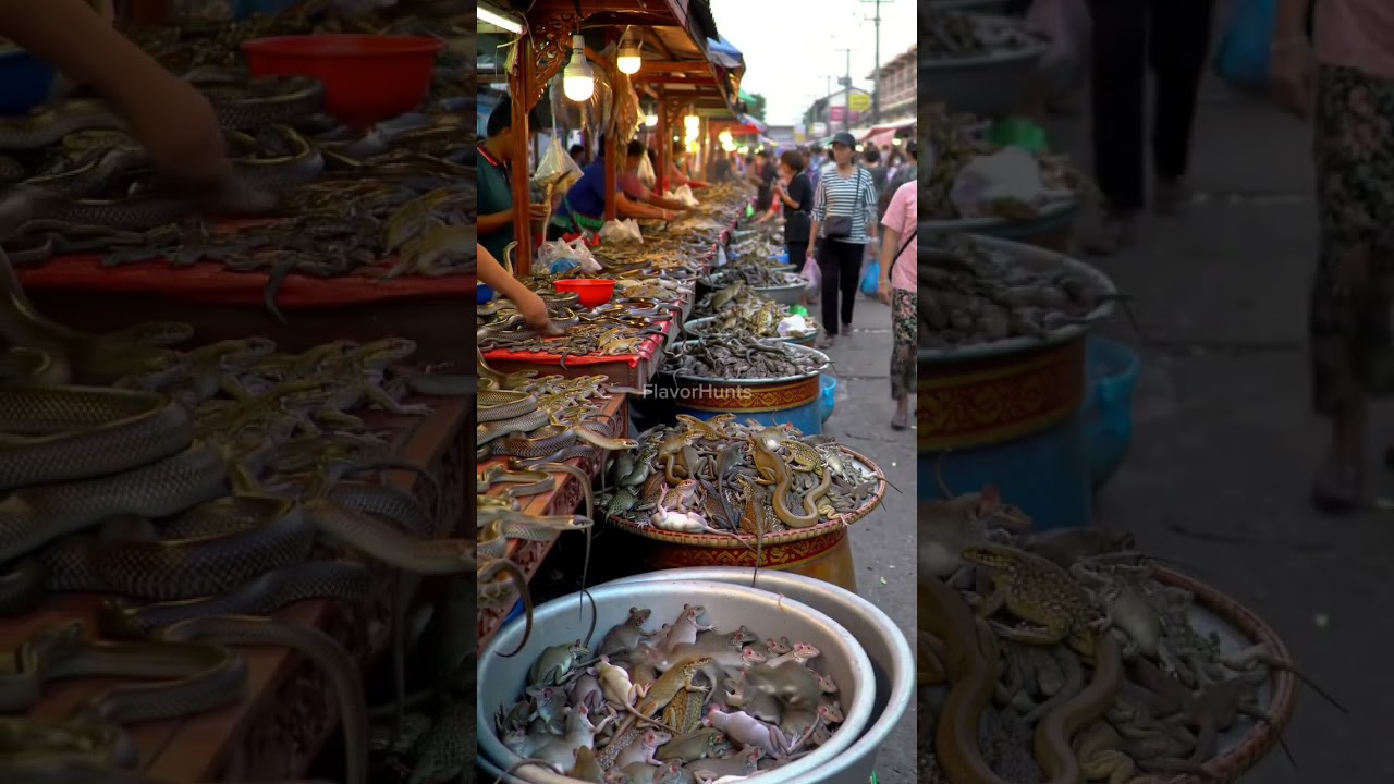 Inside a Traditional Southeast Asian Market.@FlavorHunts-ai