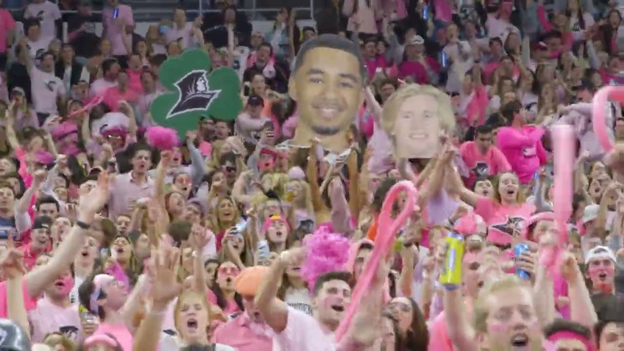 Providence College Friar Fanatics Student Section singing 