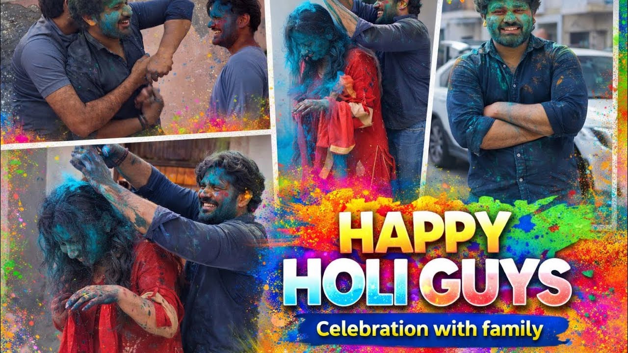 Happy holi Guys🎨🎉    || #holi #holivlog #holicelebration #familyvlog #trendingvlog ||