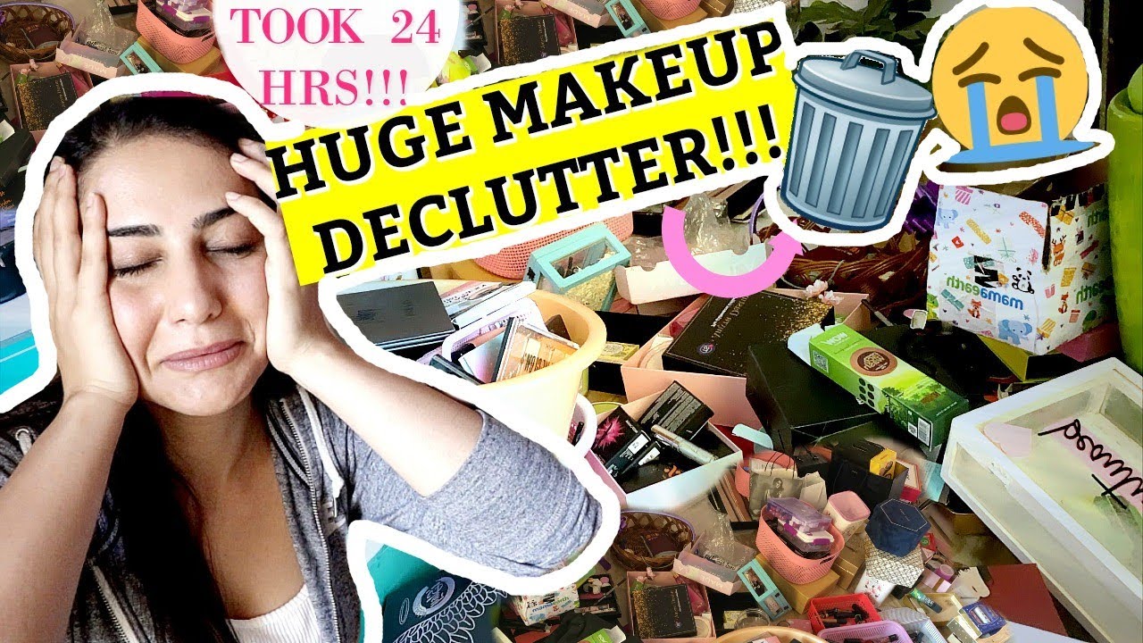 MY HUGE MAKEUP COLLECTION | 24 HRS OF ORGANISING | CHARITY GIVEAWAY | SIMMY GORAYA