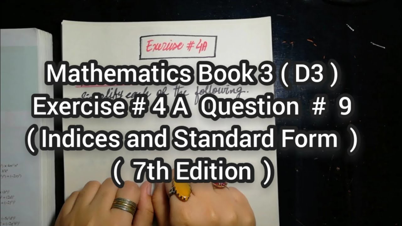 Mathematics Book 3 (D3) |  7th Edition | Exercise # 4 A | Q # 9 | Ifra Syed | in Urdu\Hindi
