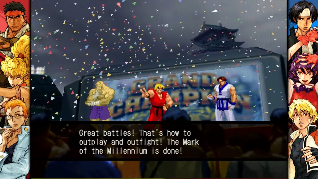 Capcom vs SNK 2: Ken, Sagat, and Kim arcade playthrough