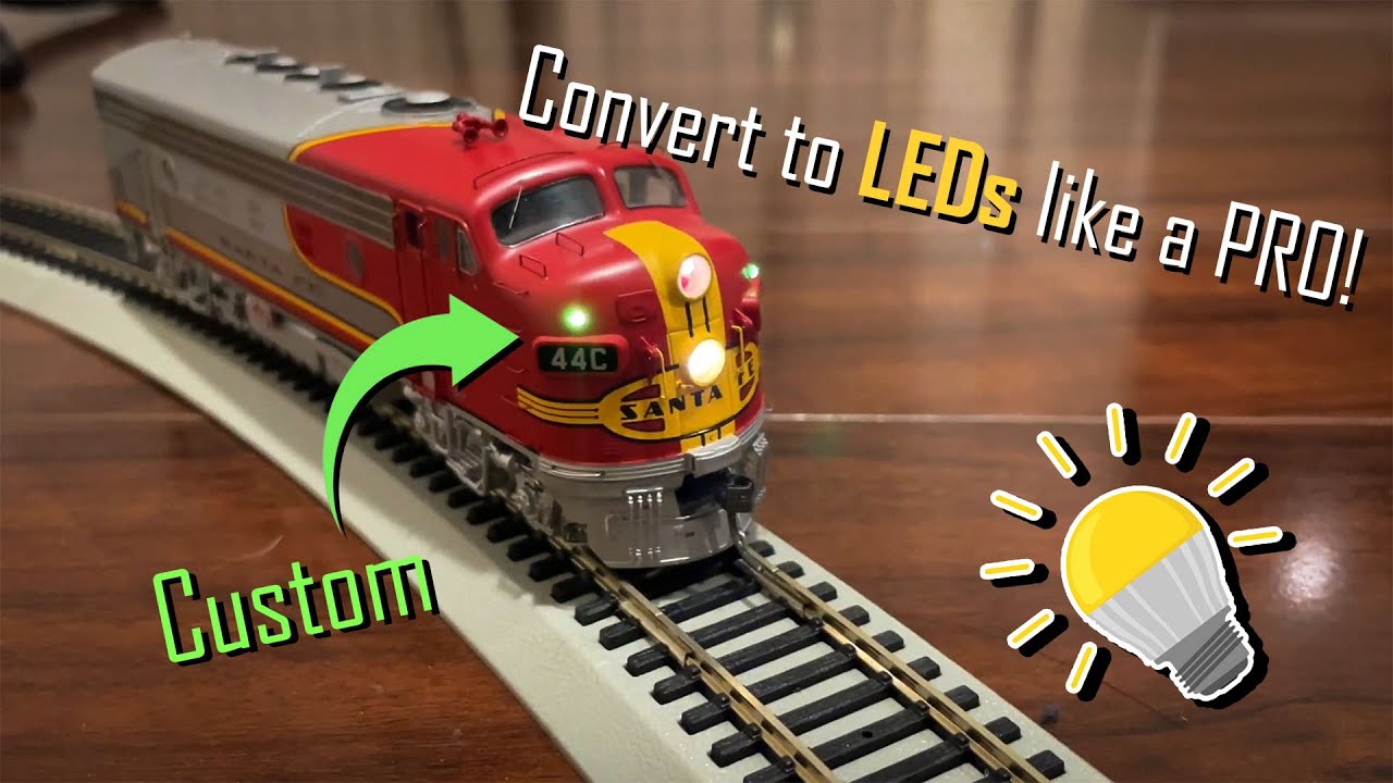 UPGRADE Athearn Light Bulbs to LEDs: CUSTOM Santa Fe F7 Showcase