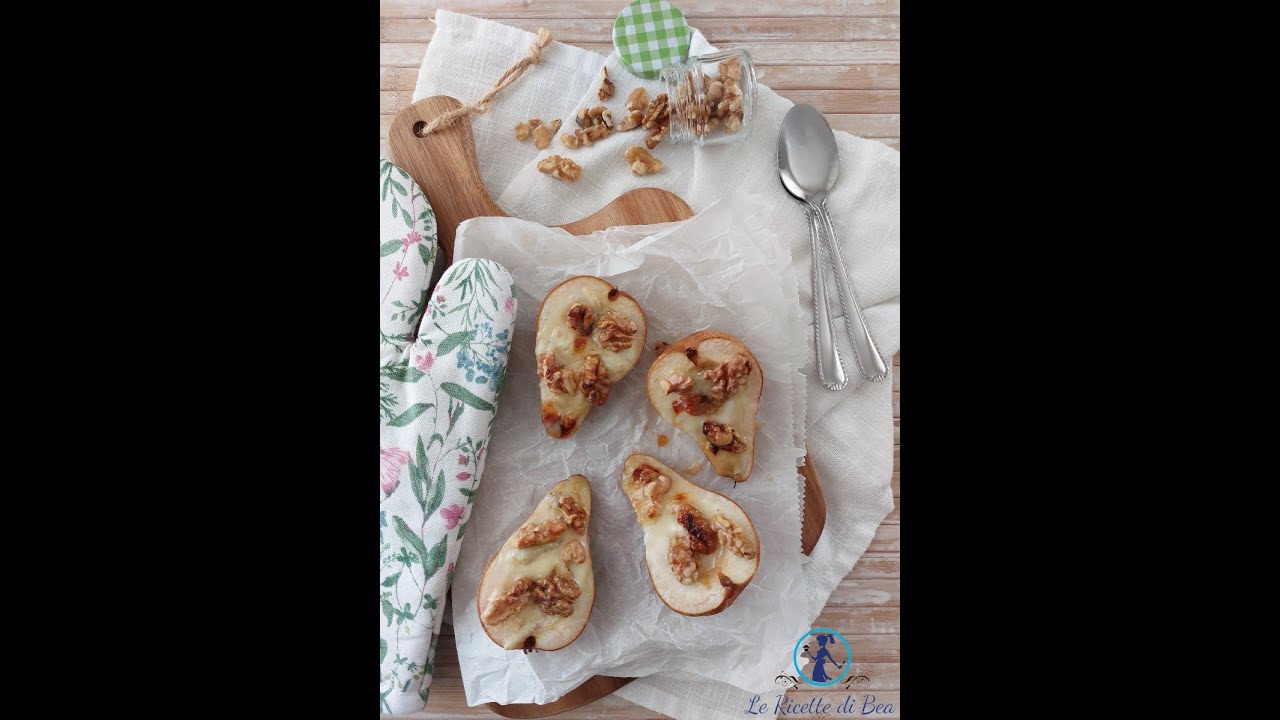 Pere Gorgonzola e Noci al forno