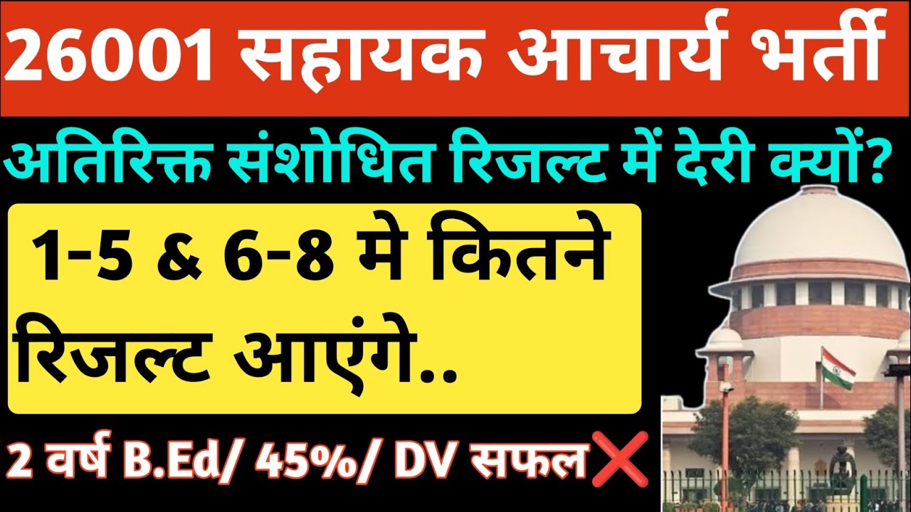Jharkhand Sahayak Aacharya Additional Revised Result Update 🔥🔥 