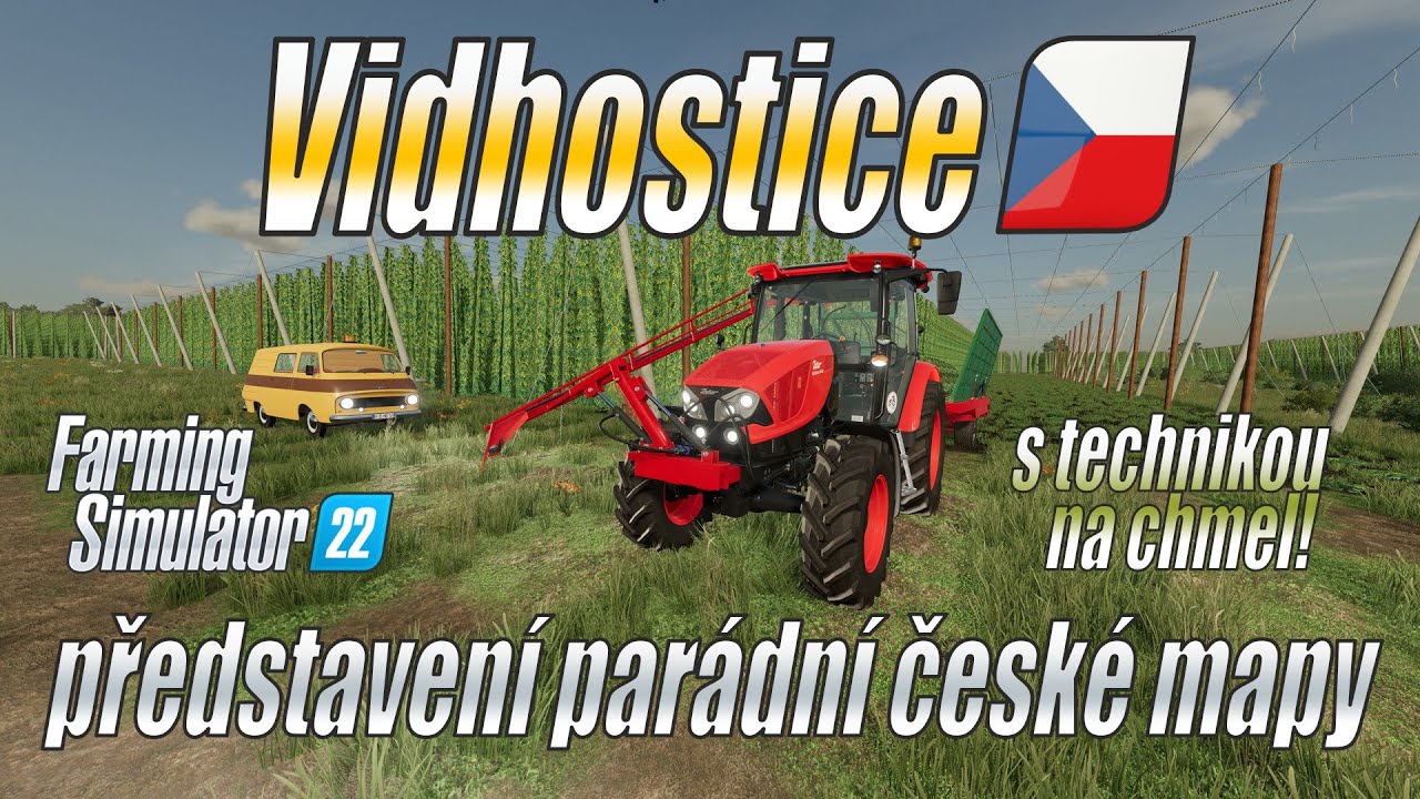 🤩 Vidhostice = Zelené zlato! - Představení nové české mapy se sklizní chmele! - FS22 (4K)