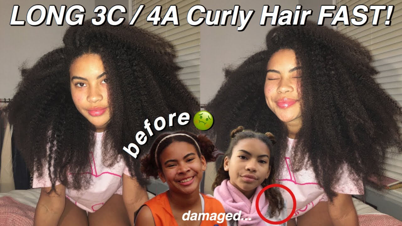 How I Grew My Natural 3C / 4A Curly Hair FAST with RICE WATER !