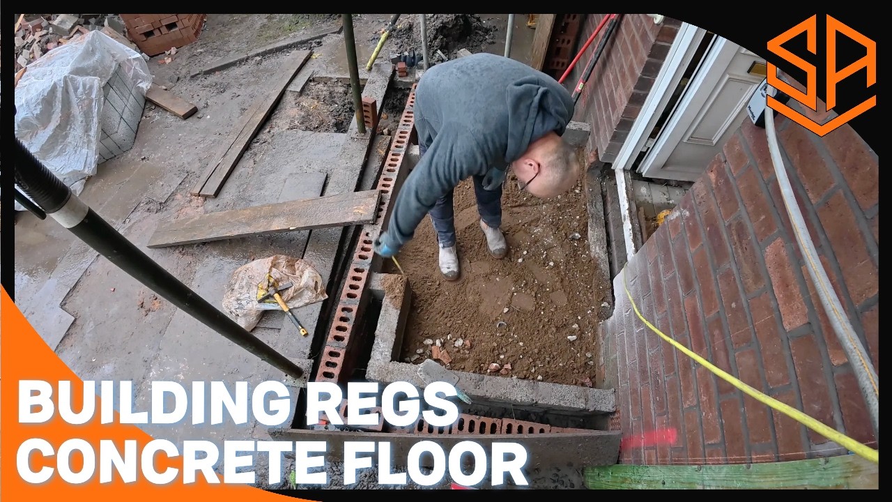 CONCRETE FLOOR SLAB IN THE PORCH