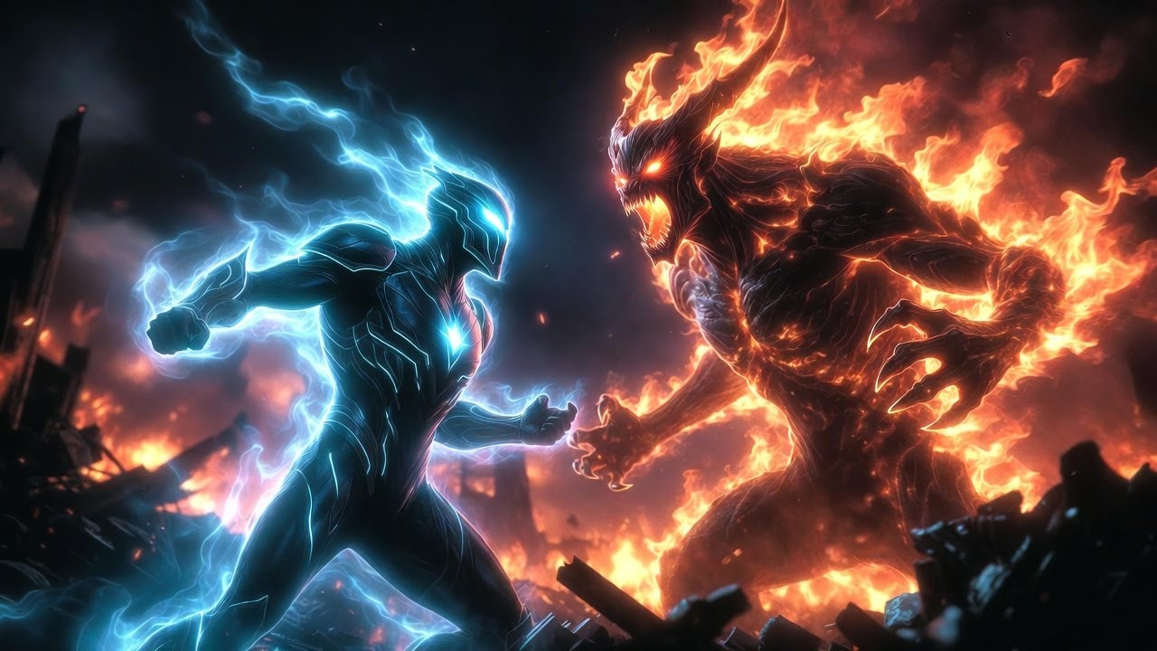 EPIC SHOWDOWN: SUPERVER HERO vs. MIGHTY DEMON OF FIRE - Who Will Emerge Victorious? #SuperHero