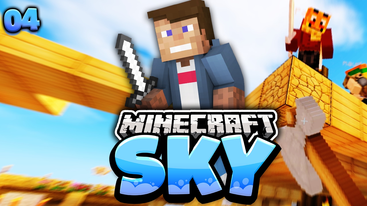 Minecraft SKY #4 | PALUTEN WIRFT MIT STEINEN AUF SIMON & MICH | Dner