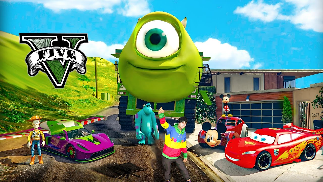 ကျွန်တော် Disney Supercars တွေကို ခိုးခဲ့တယ် | I stole Disney Supercars in GTA V | SMART On Live
