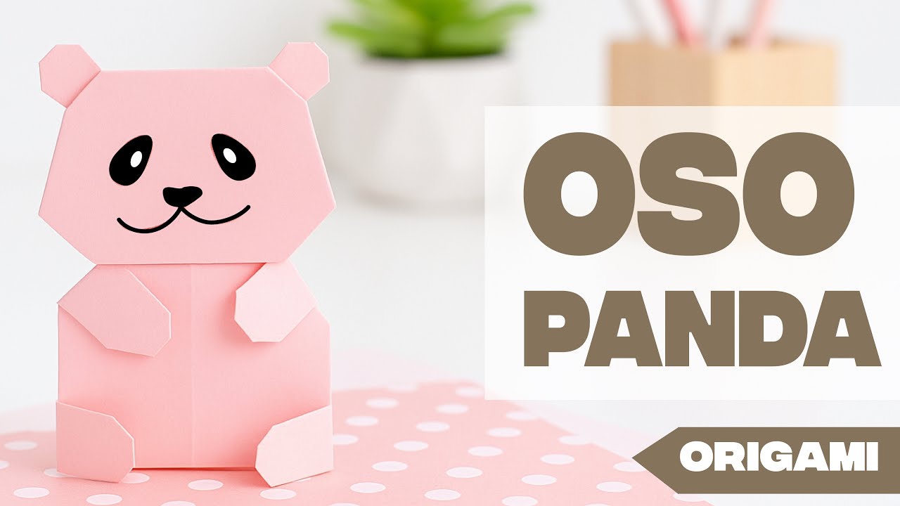 ¡Oso Panda en Origami Paso a Paso! 🐼 Ideal para Toppers, Souvenirs y Más!!!