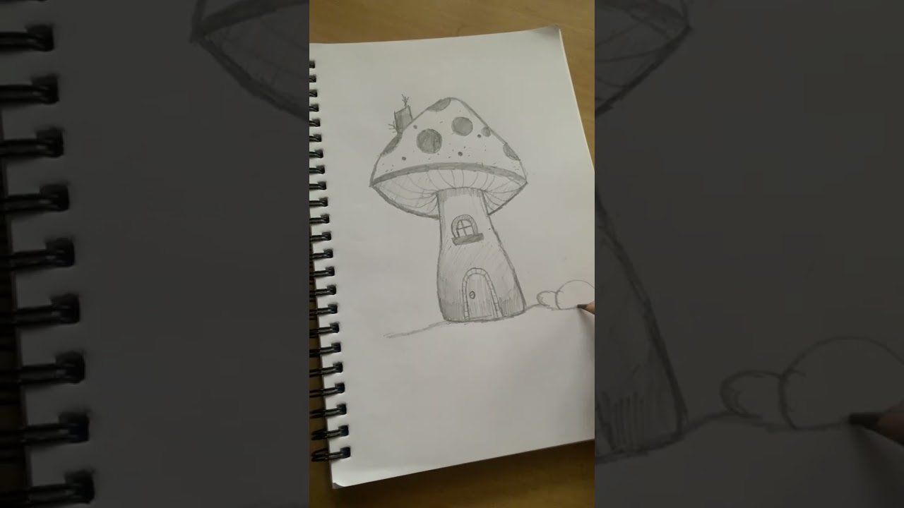 Sketch of a mushroom tree 🍄 🍄‍🟫 